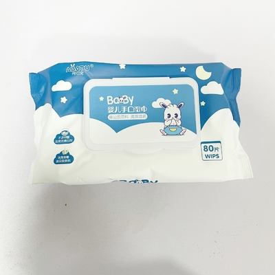 L'eau pure nettoyant le tissu jetable de bébé humide essuie inodore sans alcool