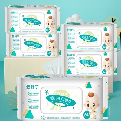 Chiffons humides de bébé de l'eau organique molle naturelle