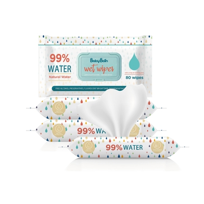 D'usine le bébé non-tissé d'Odm de l'aperçu gratuit 80pcs de vente directement essuie avec le couvercle pour des bébés