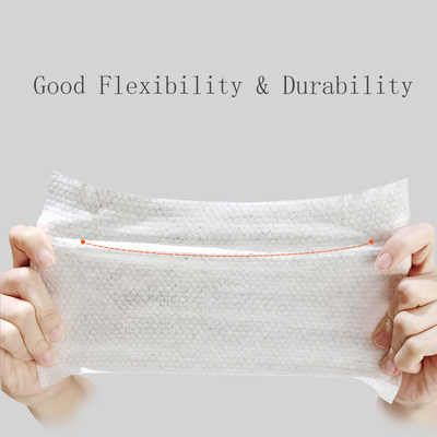 Le matériel visqueux de bébé de Spunlace de prix de gros de polyester humide non-tissé de chiffons a gravé le fabricant en refief humide de chiffons de tissu