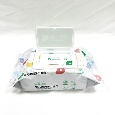 Le matériel visqueux de bébé de Spunlace de prix de gros de polyester humide non-tissé de chiffons a gravé le fabricant en refief humide de chiffons de tissu