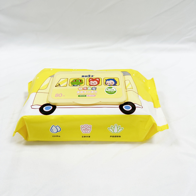 Bambou organique de chiffons humides du tissu du bébé de nettoyage personnel adapté aux besoins du client de soin pour le nettoyage de bébé
