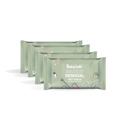 Plus nouveau style féminin en gros composer pour essuyer les chiffons humides de solvant doux organique de maquillage nettoyant des chiffons de visage pour la femme