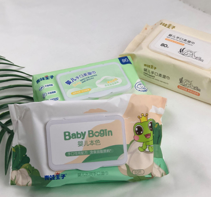 La marque de distributeur adaptée aux besoins du client a comprimé la poussée jetable de serviettes humides nettoyant les chiffons humides en plastique