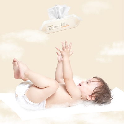 Épaississez la marque de distributeur humide jetable de chiffons de bébé naturel de Flushable biodégradable