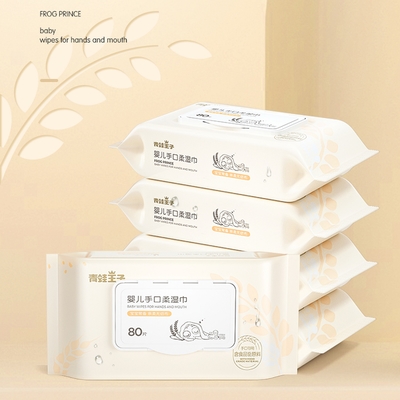Épaississez la marque de distributeur humide jetable de chiffons de bébé naturel de Flushable biodégradable