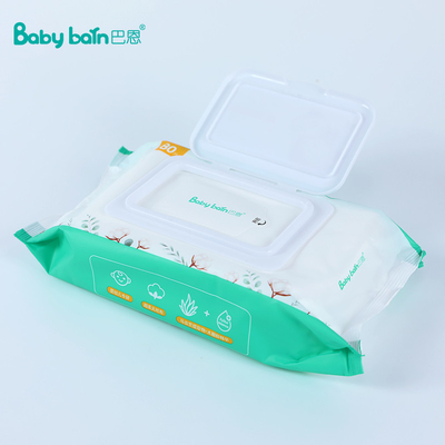 80pc par chiffons humides de bébé non-tissé fait sur commande de tissu naturel de sac biodégradables ultra doucement