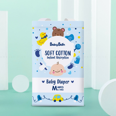 Couches-culottes somnolentes de bébé de coton de marque de distributeur jetables avec la Manche 3D