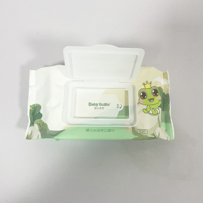 Mains quotidiennes de soin de peau de tissu humide amical naturel de bébé et faire face au tissu humide pour le nourrisson