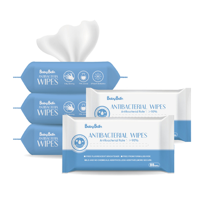 Chiffons humides de bébé antibactérien de peau sensible aucun parfum 150mm x 200mm
