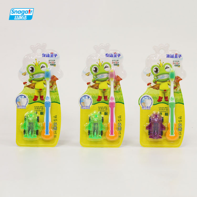 Outil d'hygiène buccale écologique pour enfants PP + TPR (caoutchouc souple)