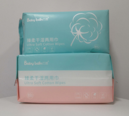Passages à sec d'un chiffon 100% de visage de serviette de coton de cosmétique de maquillage jetable de serviette 80pcs
