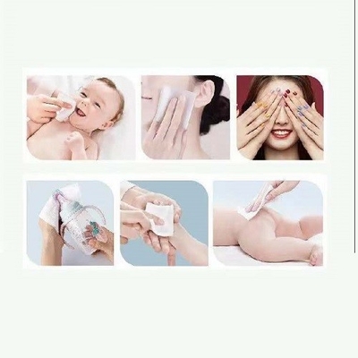 Passages à sec d'un chiffon jetables non tissés de coton pour des soins de la peau de bébés