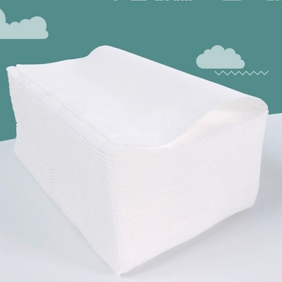L'huile libre de chiffon de retrait d'OEM organique composent enlever les chiffons secs de tissu de coton de massage facial de marque de distributeur