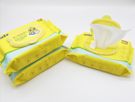 Les chiffons humides jetables hypoallergéniques organiques sans alcool pour le bébé pèlent le nettoyage quotidien
