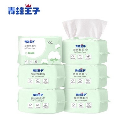 Vie quotidienne pure de serviettes de visage de coton nettoyant les passages à sec d'un chiffon jetables