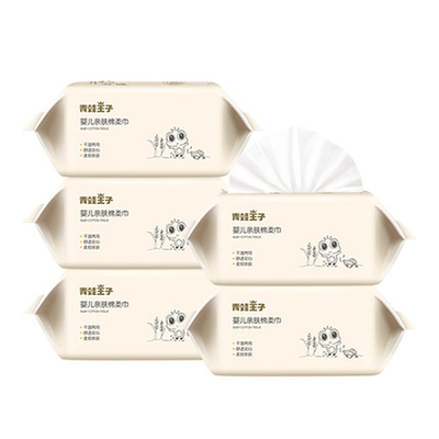 La serviette de visage jetable de coton des chiffons de nettoyage à sec pour les bébés nouveau-nés