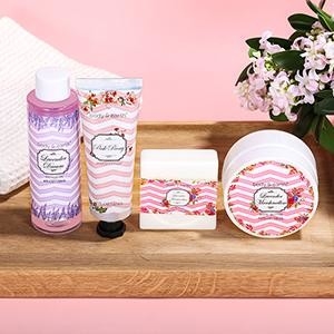 Le cadeau de gel de douche de barre de Bath d'huile de massage de gel de douche de crème de main de beurre de corps a placé l'OEM