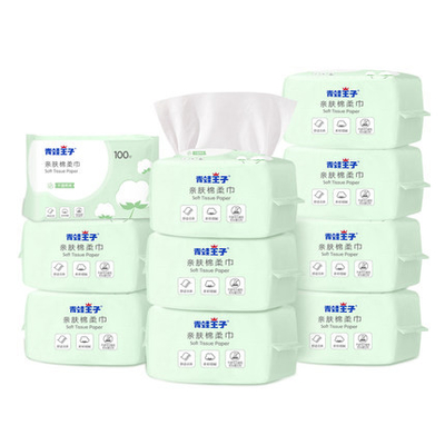 Le bébé sec d'OEM Disosable essuie le coton font face doucement aux chiffons de nettoyage secs