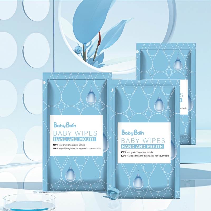 Chiffons humides de 99% de l'eau de bébé en bambou biodégradable organique de fibre pour la peau sensible