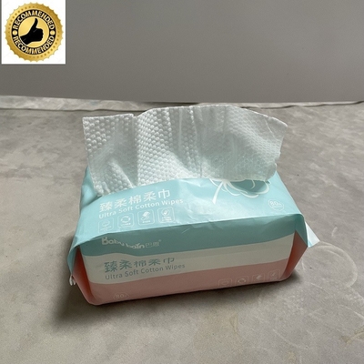 tissu facial non tissé jetable mou superbe des passages à sec d'un chiffon 80pcs